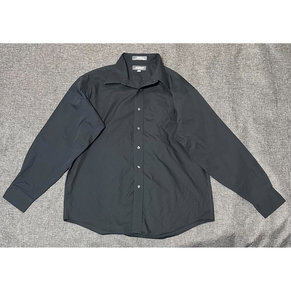 Croft & Barrow Men's 16 1/2 34/35 Black Long Sleeve Shirt‎